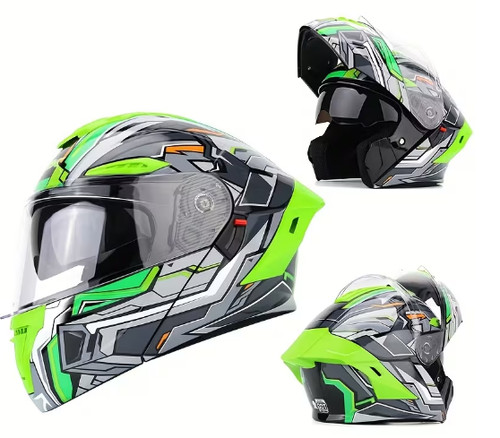 Full face flip motorcycle - up,